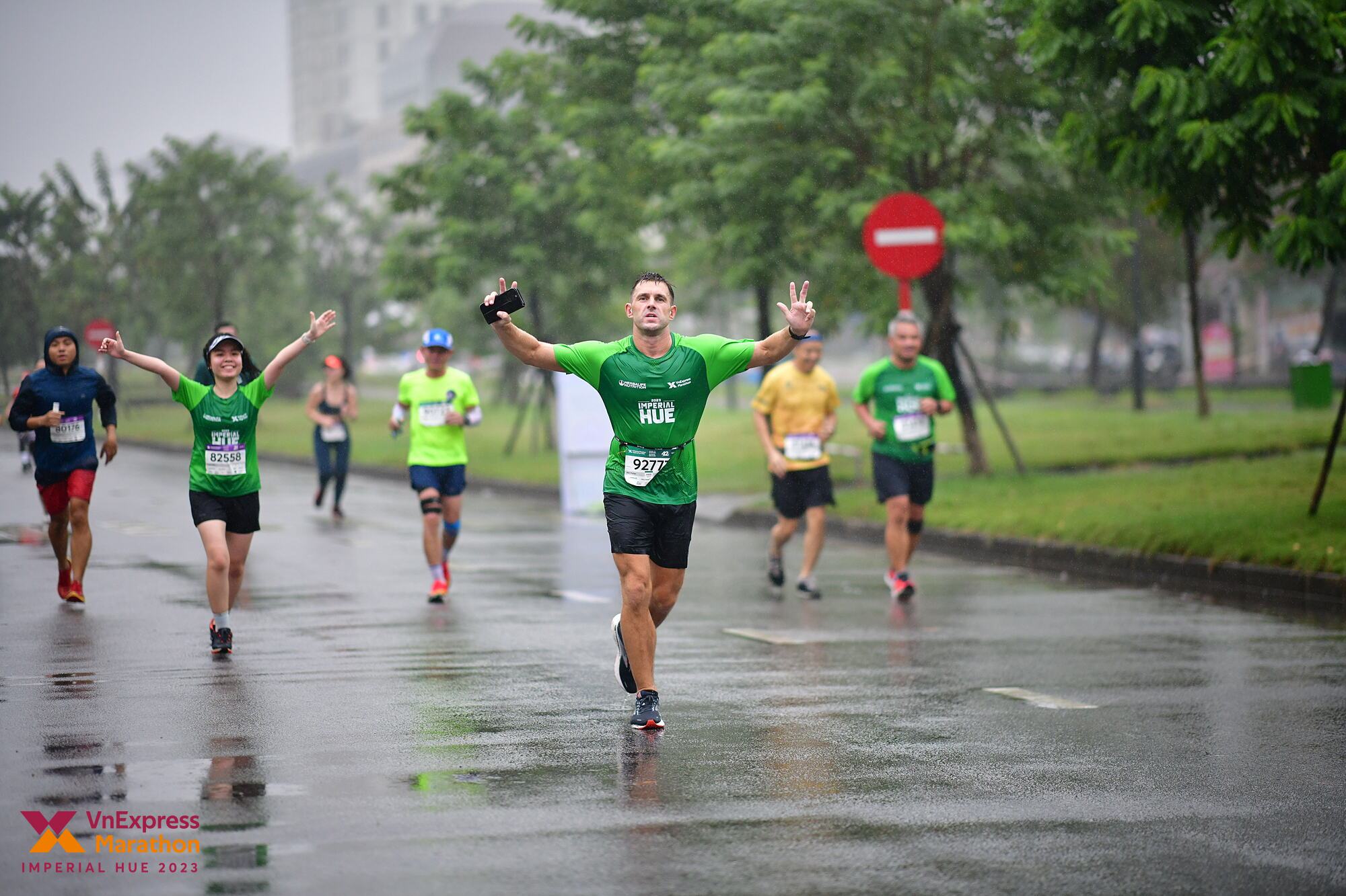 Ben Parker finishing the VnExpress Imperial Hue Marathon