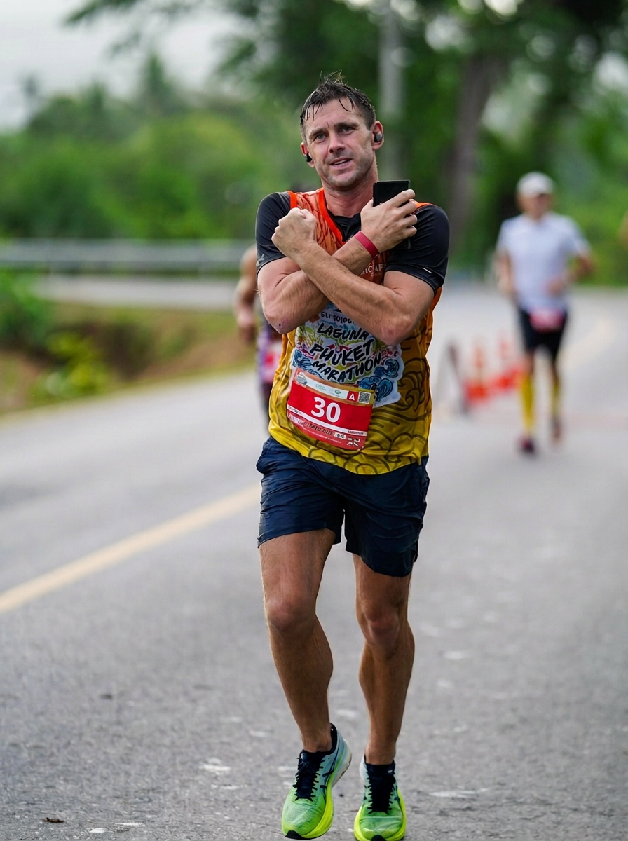 Ben Parker running the Laguna Phuket Marathon